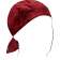 (image for) Black & red roses Flydanna Headwrap