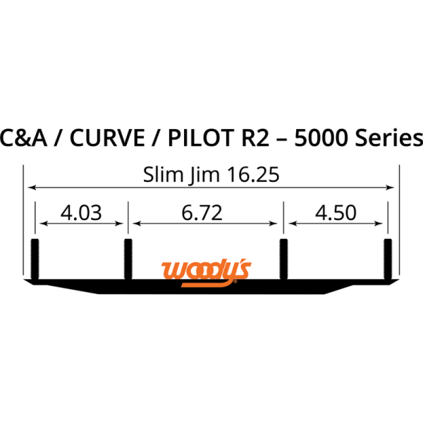 (image for) WOODYS Woody's DOOLY 6" Runner for C&A Skis ADX Advantage X, BX, MTX, RZ Razor, TRX Trail X, XT