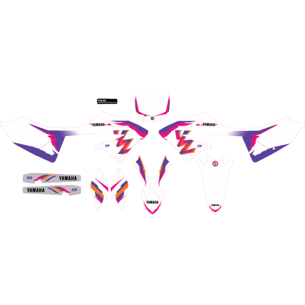 (image for) D'Cor Visuals Complete Graphics Kit - 93 YZ Retro, white background