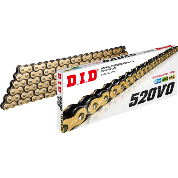 (image for) DID 520VO Chain - 120 Links, Gold and black