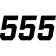 (image for) Race Series Numbers - 6" Black - No. 5
