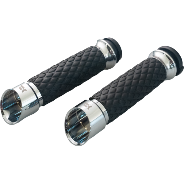 (image for) Khrome Werks Grips - Diamond Edge, Chrome