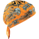 (image for) Orange tribal skull Flydanna Headwrap
