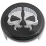 (image for) Round Horn Cover W/ Chrome Split Skull