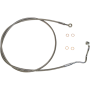 (image for) Stainless w/ Chrome Fittings +10" Upper Brake Line Kit for 19-23 FLHTCUTG