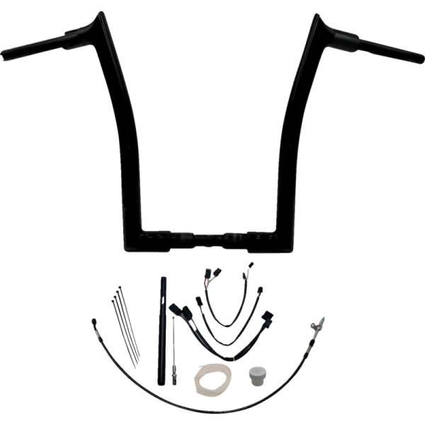 (image for) FAT BAGGERS INC Fat Baggers Pointed Top EZ Install Handlebar 16" Gloss Black