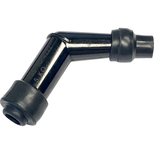 (image for) K&S TECHNOLOGIES K&S 120° Elbow Resistor Cover, 10/12mm thread, terminal stud, black plastic