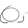(image for) Black Vinyl-Coated Stainless Steel Front Brake Line Kit, +10" Ext