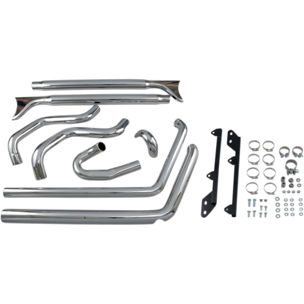 (image for) BASSANI XHAUST True Duals 33" Fishtail Mufflers (No Baffle)