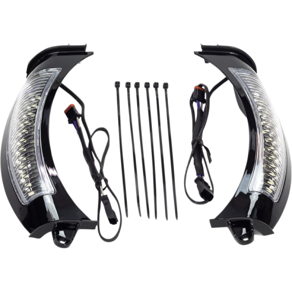 (image for) CIRO LLC Fang Headlight Bezel Gloss Black (Run/Turn)