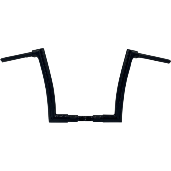 (image for) FAT BAGGERS INC EZ Install Flat Top Handlebar - Gloss Black, 12” Rise