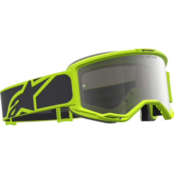 (image for) ALPINESTARS GOGGLES Alpinestars Vision 5 Goggles - Rora Black/Fluo Yellow (Mirror Silver Lens)