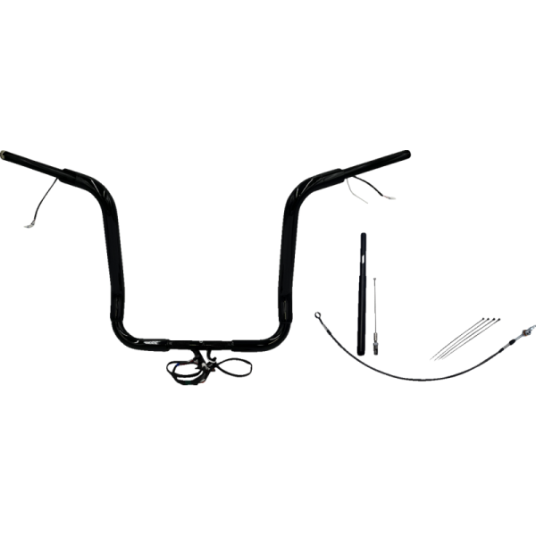 (image for) Fat Baggers Round Top EZ Install Handlebar 16" Gloss Black