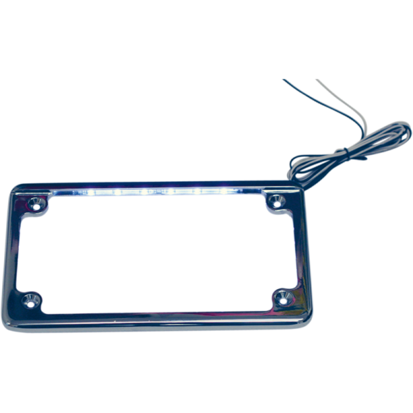 (image for) Custom Dynamics Flat LED License Plate Frame, Chrome