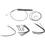 (image for) Burly Brand Stainless Steel Handlebar Cable/Line Install Kit, For 14" Ape hanger bar