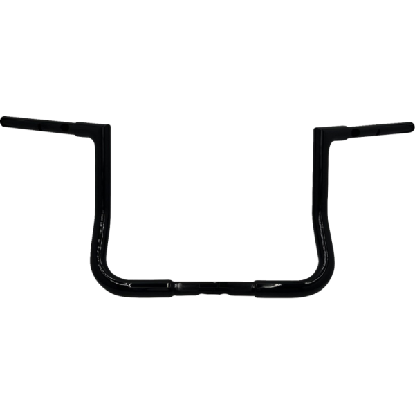 (image for) FAT BAGGERS INC 1 1/4" EZ Install Flat Top Handlebars - Gloss Black, 12" Rise