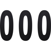 (image for) Standard Numbers - 8" Black - No. 0