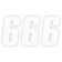(image for) Factory Numbers - 6" White - No. 6