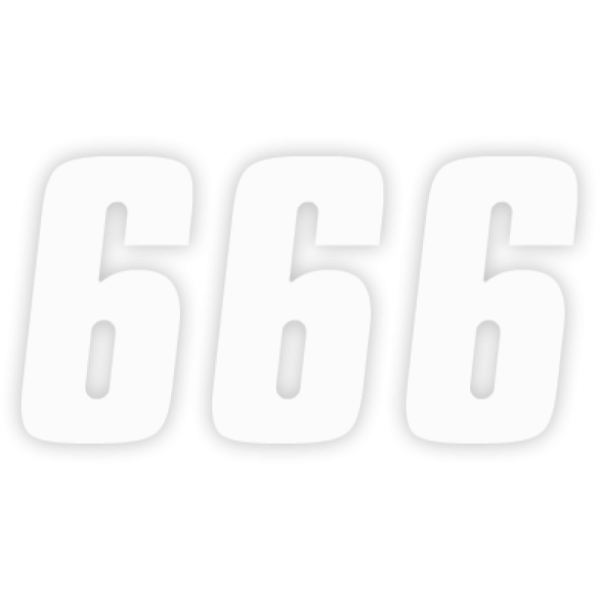 (image for) FACTORY EFFEX Factory Numbers - 6" White - No. 6