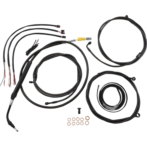 (image for) LA Choppers Midnight Braided Complete Kit for 21-23 FLHTK/FLHX (18-20in.)