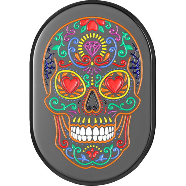 (image for) FIGURATI DESIGNS Antenna Cover Right Rear Black Sugar Skull