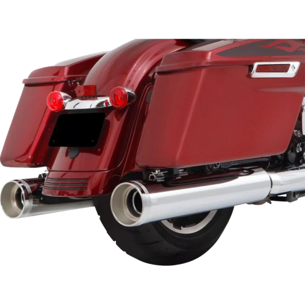 (image for) Rinehart Racing DBX45 Slip-On Mufflers, Chrome with Tradition Chrome End Caps