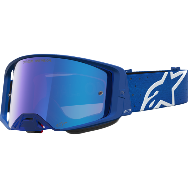 (image for) ALPINESTARS GOGGLES Alpinestars Supertech Goggles - Vesta Blithe Blue/White (Mirror Blue Lens)