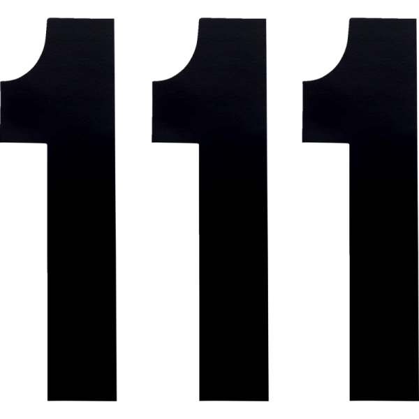 (image for) FACTORY EFFEX Standard Numbers - 8" Black - No. 1