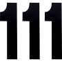 (image for) Standard Numbers - 8" Black - No. 1