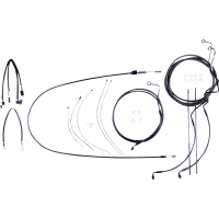 (image for) Black Pearl Designer DOT Handlebar Kit - 18-20 in. Apes