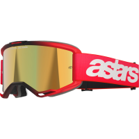 (image for) Alpinestars Vision 5 Goggle, Blaze Red/Red with Mirror Gold Lens