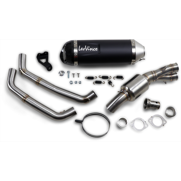 (image for) LEOVINCE LV ONE EVO Black stainless steel Exhaust for YAMAHA MT-07 17-20, XSR700 16-22