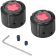 (image for) Front Axle Nut Cover - Black w/ red maple leaf