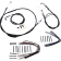 (image for) Burly Brand Black Handlebar Cable/Line Install Kit, For 16" Ape hanger bar