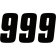 (image for) Factory Numbers - 6" Black - No. 9