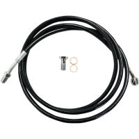 (image for) LA Choppers Black Vinyl/Stainless Braided Clutch Cable for 16 Dresser w/ ABS (12-14in.)