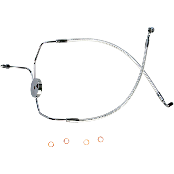 (image for) MAGNUM Sterling Chromite Lower Front Brake Line for 99-07 FLTR