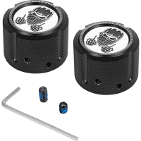 (image for) Axle Nut Cover Black w/ Masked Skull