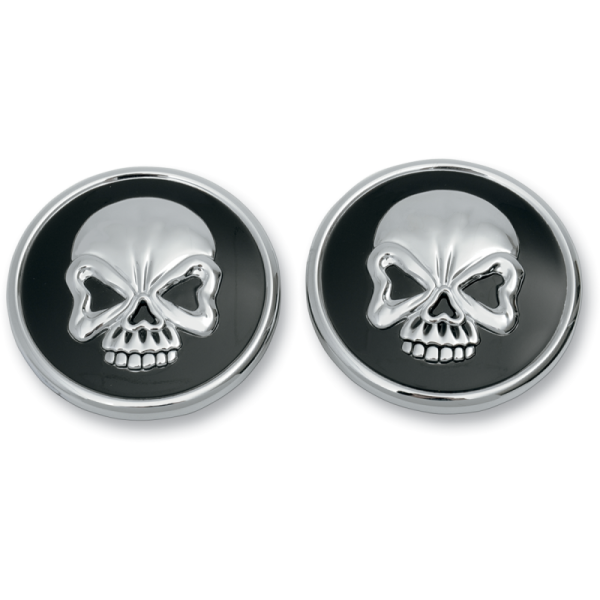 (image for) Drag Specialties Skull Gas Caps Vented/Non-Vented Pair