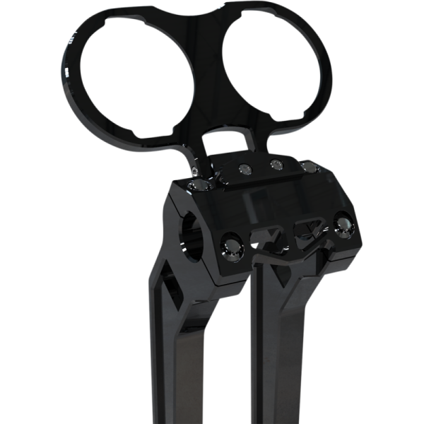 (image for) LA Choppers Dual Gauge Mount Black Anodized
