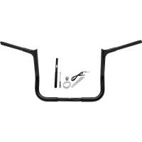 (image for) EZ Install 1 1/4" Pointed Top Handlebar Gloss Black 12" Rise