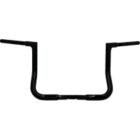 (image for) 1 1/4" EZ Install Flat Top Handlebars - Gloss Black, 12" Rise