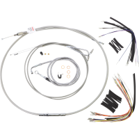 (image for) Burly Brand Stainless Steel Handlebar Cable/Line Install Kit, For 14" Ape hanger bar