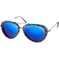 (image for) Ice Sunglasses - Matte gray tortoise/brown HD w/ blue mirror lens
