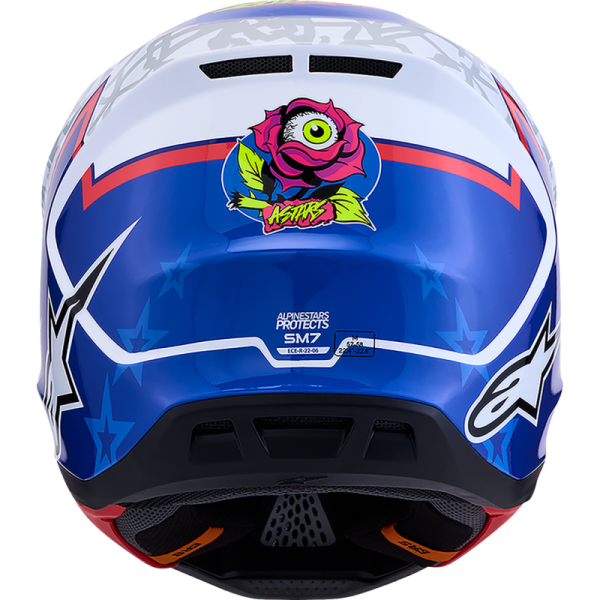 (image for) Alpinestars S-M7 Blaster Helmet - White/Blue/Red - Size XL