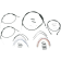 (image for) Burly Brand Black Handlebar Cable/Line Install Kit, For 12" Ape hanger bar