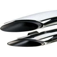 (image for) Radial Sweepers Black w/ Chrome Slotted Heat Shields