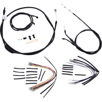 (image for) Burly Brand Black Handlebar Cable/Line Install Kit, For 16" Ape hanger bar