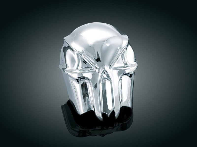 (image for) Horn Cover Chrome Skull