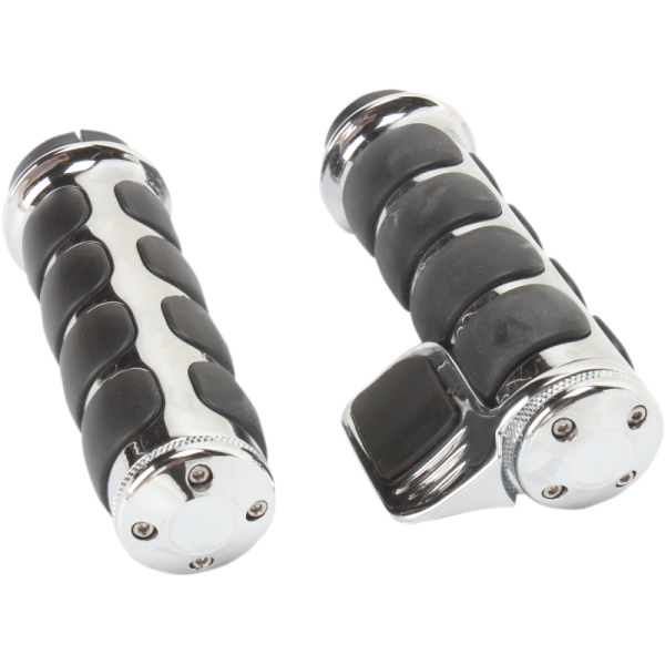 (image for) ISO-Grip - Chrome w/ contoured ISO-Throttle Boss